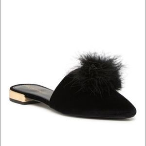 BCBGeneration BCBG Katrina Velvet Flats Mules